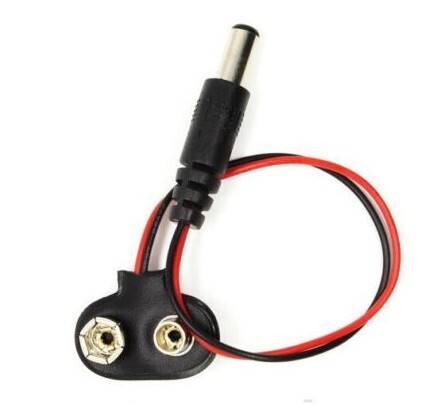 Pripojovací kábel pre 9V batériu s konektorom DC 5.5/2.1 mm