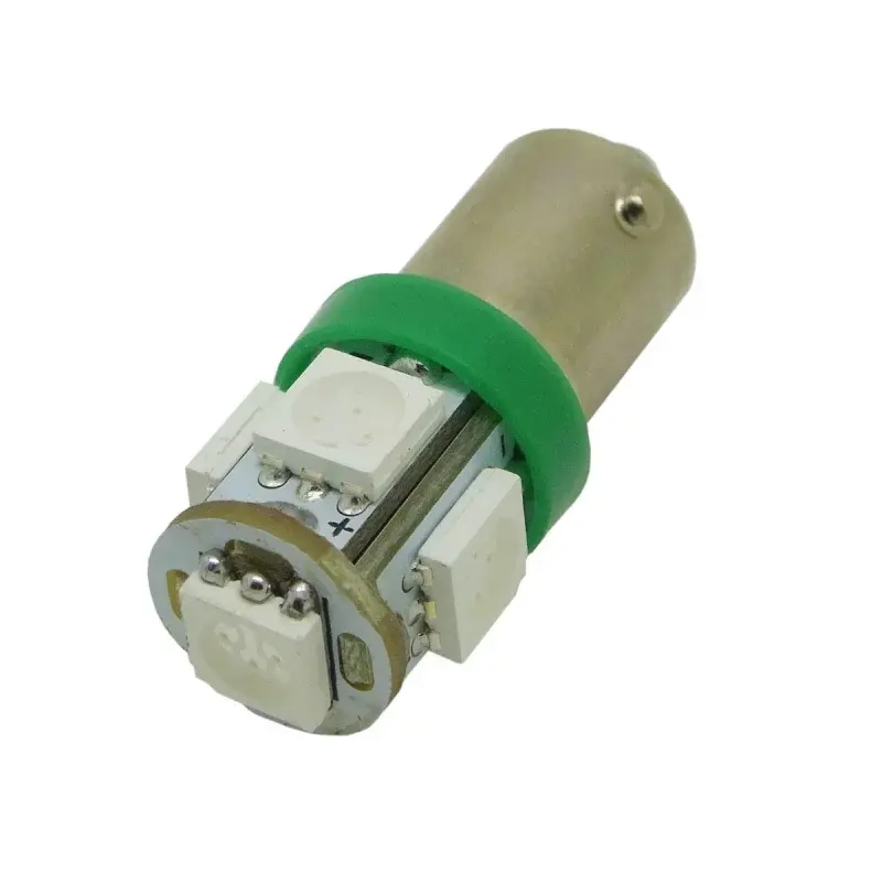 BA9S, LED 5x 5050 SMD - 24V, Zelená
