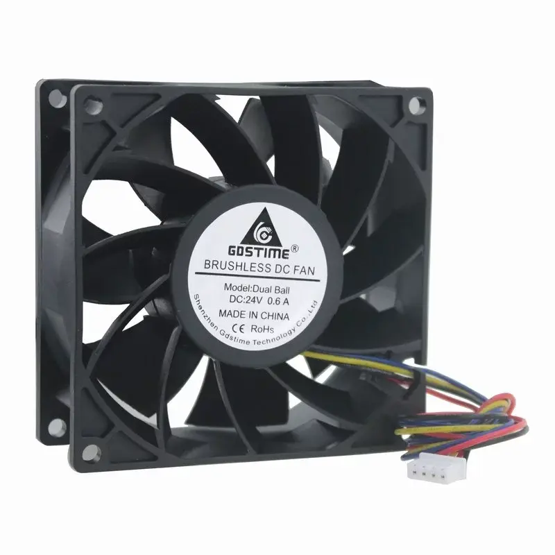 Ventilátor 92x92x38mm, 24V DC, XH2.54 - 4pin