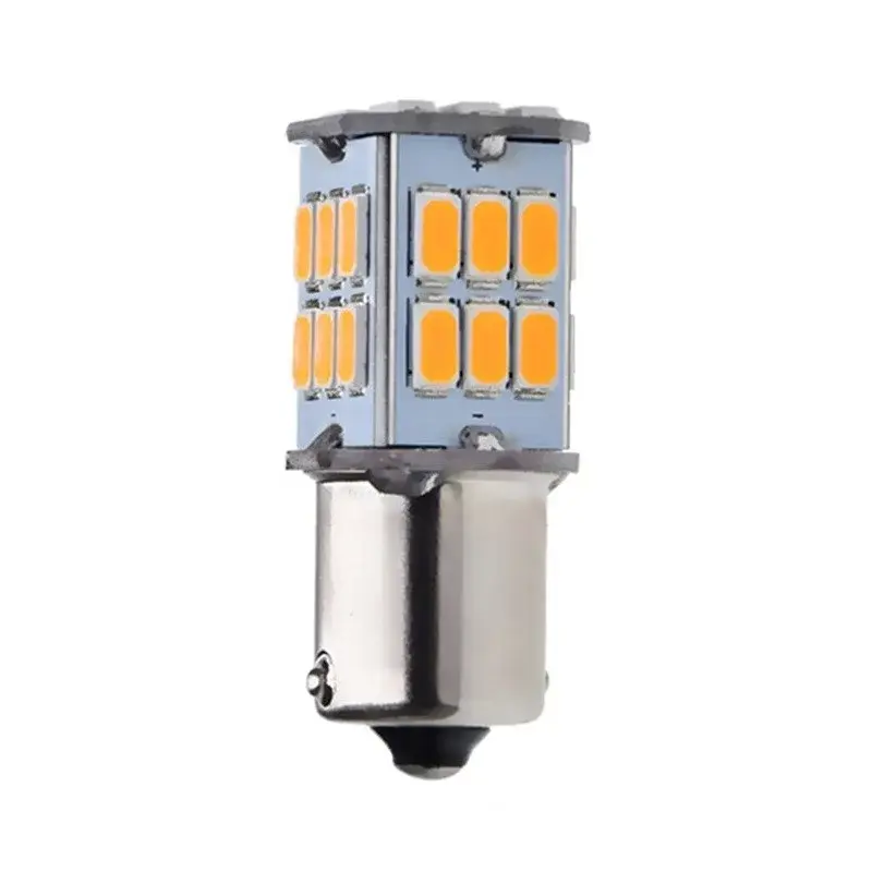 BA15S, 30 SMD 5730 LED, 6V - Oranžova