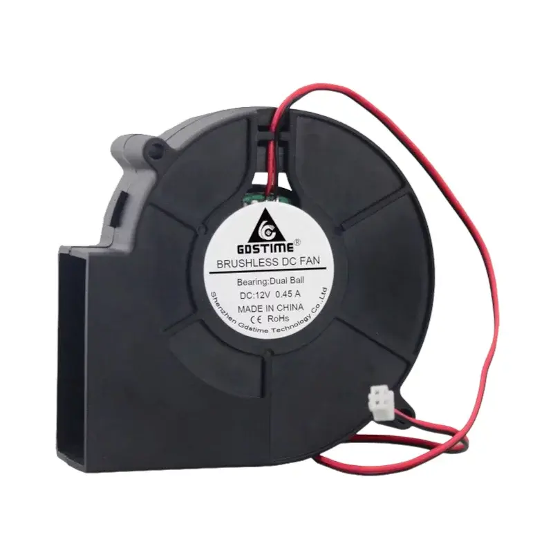 Dúchadlový ventilátor 97x97x33mm, 12V DC, XH2.54 - 2Pin