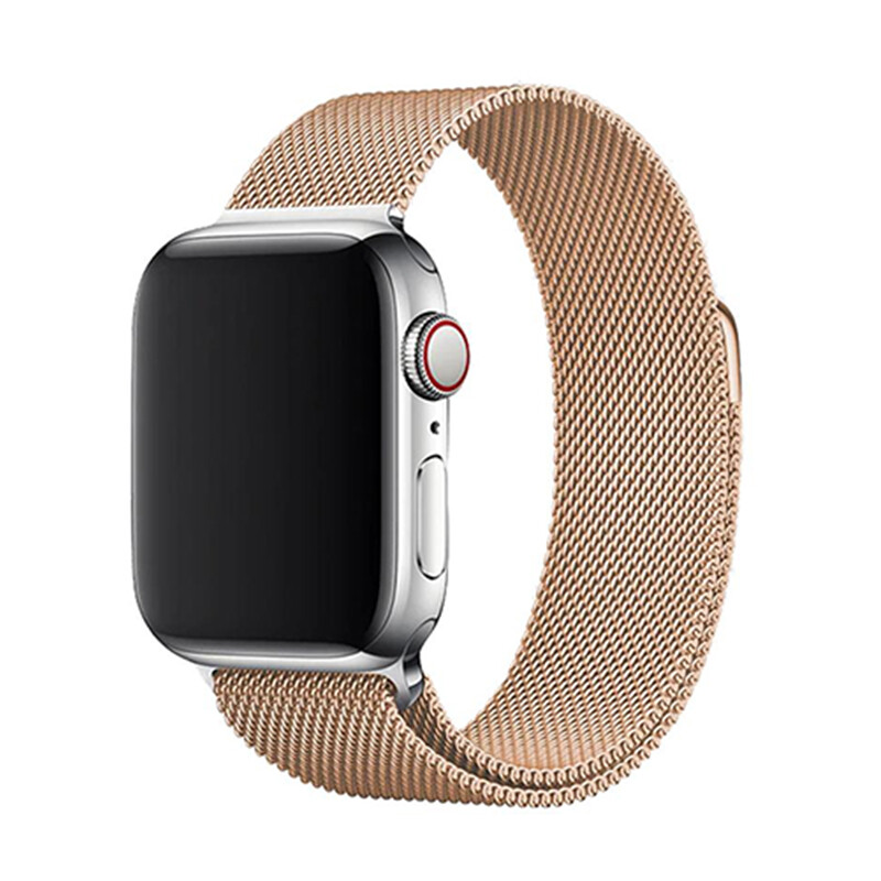 Marvelli - Elegantný remienok na Apple Watch v milánskom štýle - Light Gold Veľkosť: 38/40/41/42mm, Farba: Light Gold