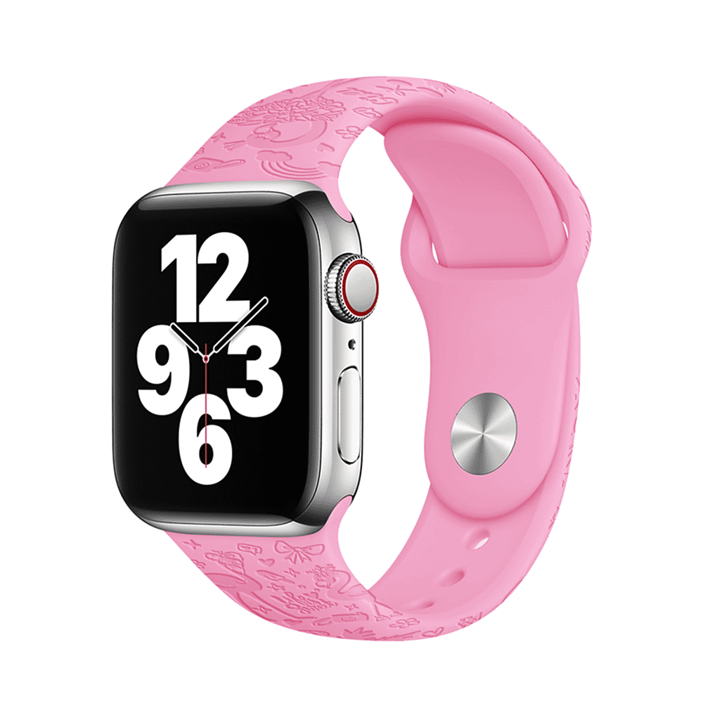 Letný remienok na Apple Watch - Barbie plameniaky Veľkosť: 42/44/45/46/49mm, Obvod: M-L (stredný až väčší obvod zápästia), Farba: Barbie