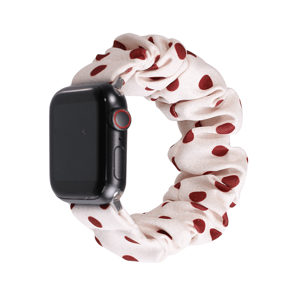 Štýlový remienok na Apple Watch - Biely s bodkami Veľkosť: 38/40/41/42mm, Farba: Biela