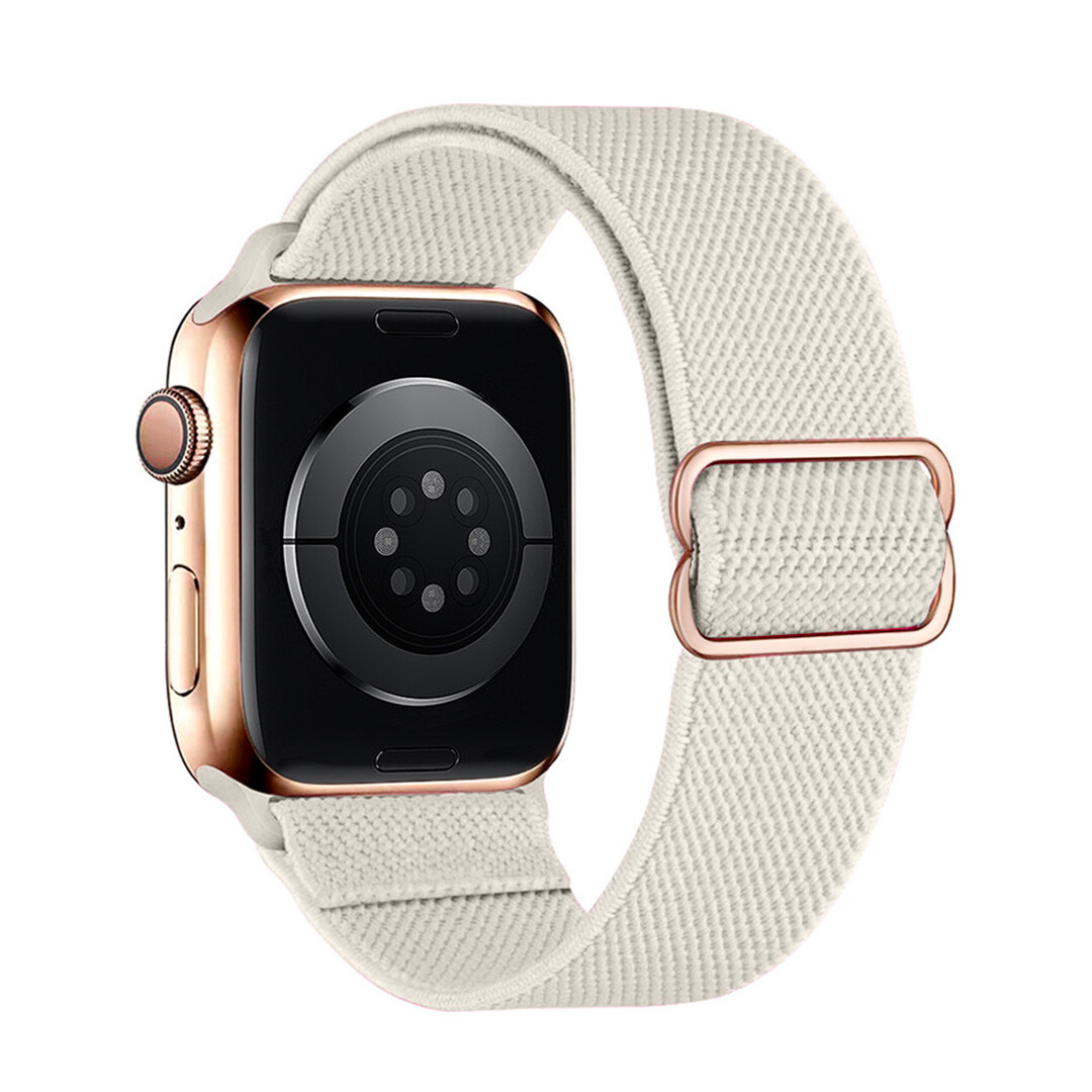 Marvelli - Nastavitelný nylonový remienok na Apple Watch - Béžový Veľkosť: 42/44/45/46/49mm, Farba: Béžová