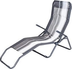 HAPPY GREEN Ležadlo plážové SAMOS, čierne pruhy