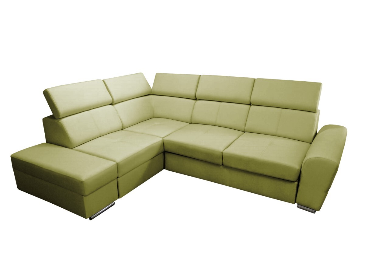 Rohová rozkladacia pohovka Colt zelená levá