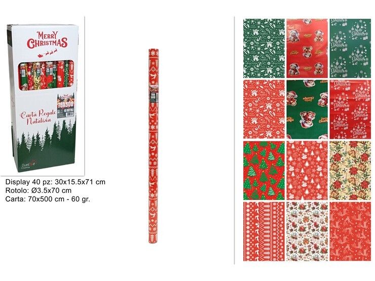 MAKRO - Papier vianočný 70x500cm rôzne dekory