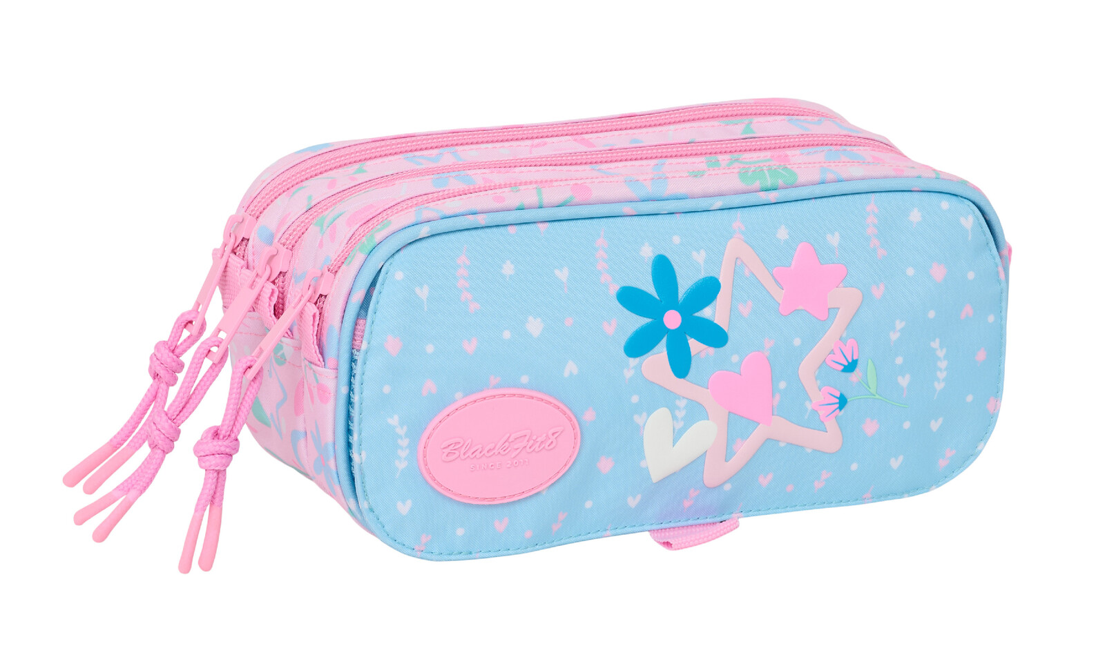 Trojkomorový školský peračník Blackfit8 Smile