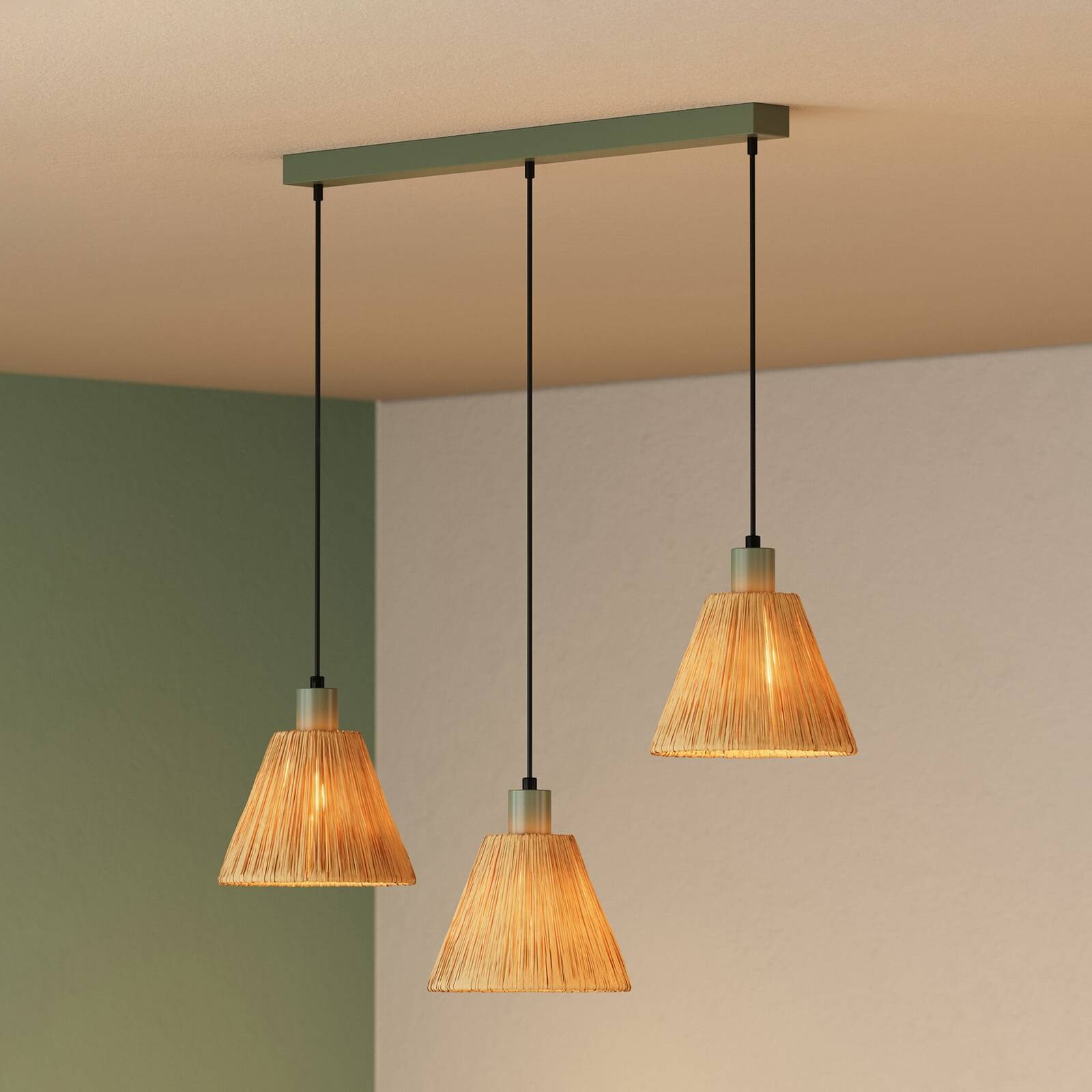 OSRAM závesné svietidlo Decor Raffia, 3-pl