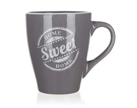 Hrnček Sweet Home 310 ml, šedý%
