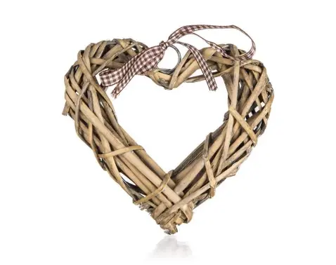 Dekorácia Ratanové srdce, 15x15 cm%