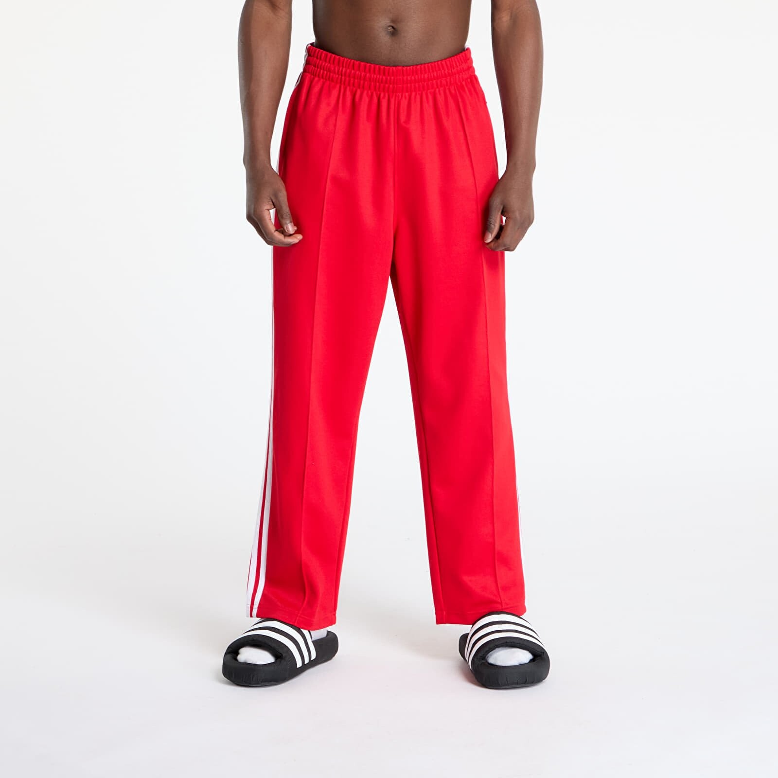 Kalhoty adidas Adicolor Baggy Fit Firebird Track Pants Better Scarlet/ Medium Grey Heather L