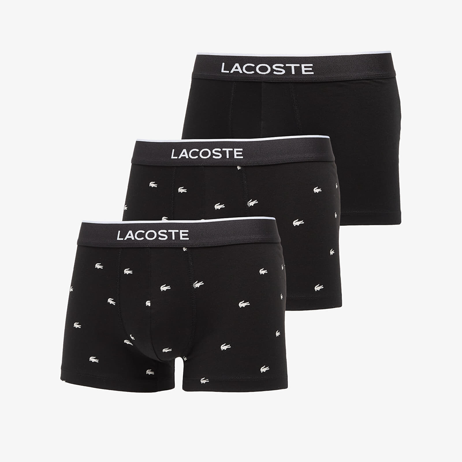 Boxerky LACOSTE 3-Pack Trunk Black M