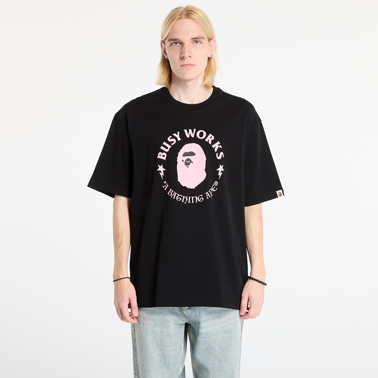 Tričko A BATHING APE Busy Works Relaxed Fit Tee Black XXL