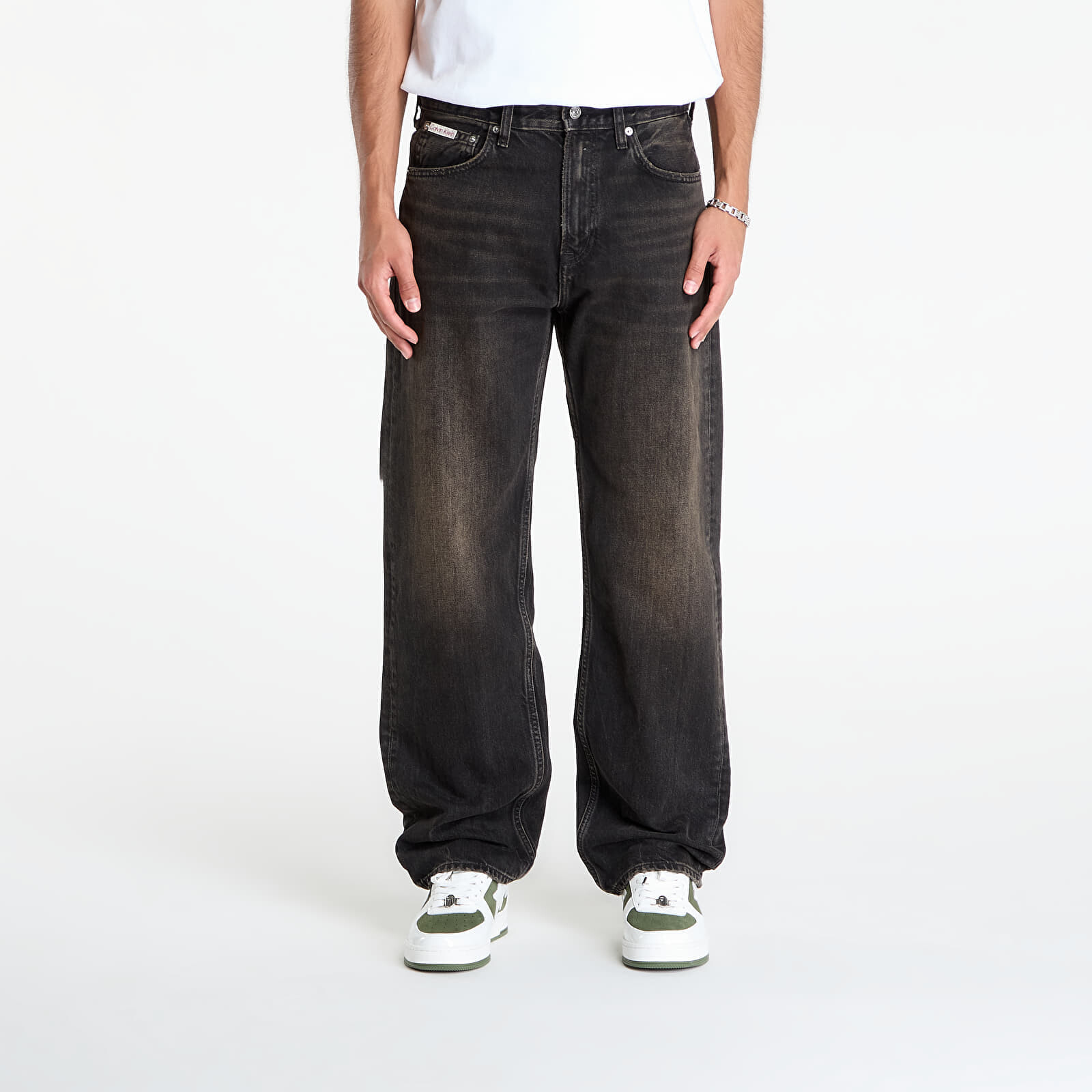 Džínsy Calvin Klein Jeans 90S Straight Espress Jeans Black W31/L32