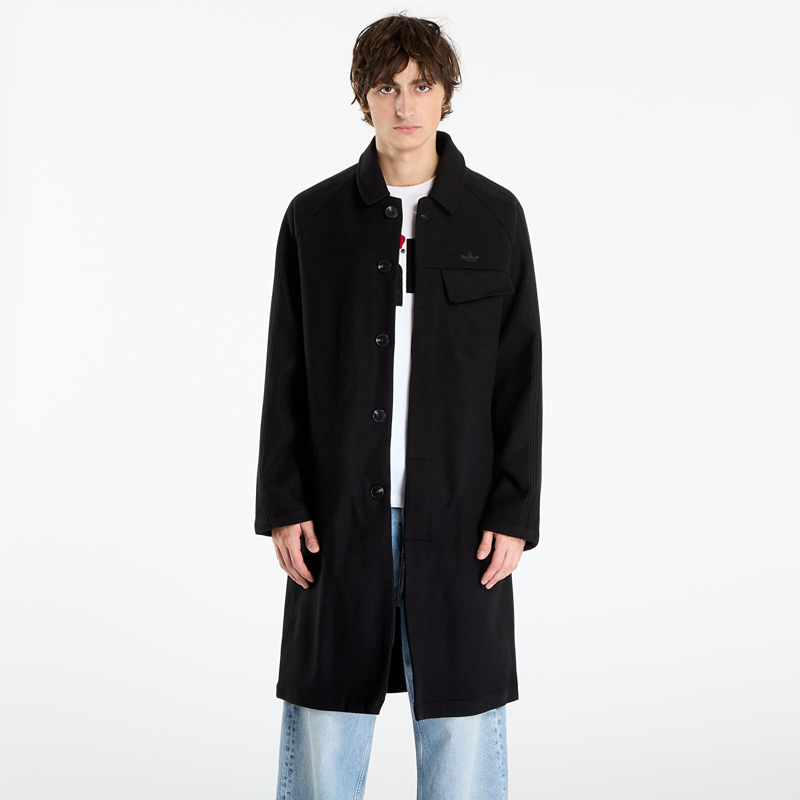 Bunda adidas Premium Essentials Wool Overcoat Black S