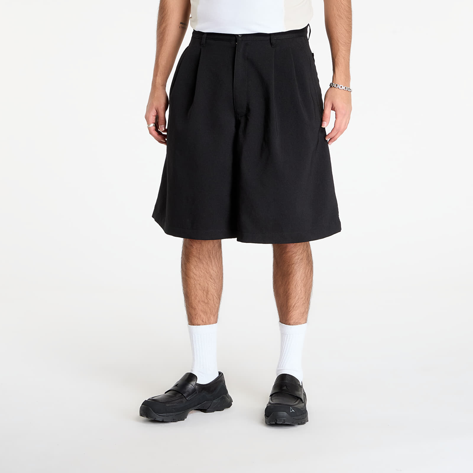 Kalhoty Comme des Garçons SHIRT Short Pleated Trousers With Patch Pockets Black L