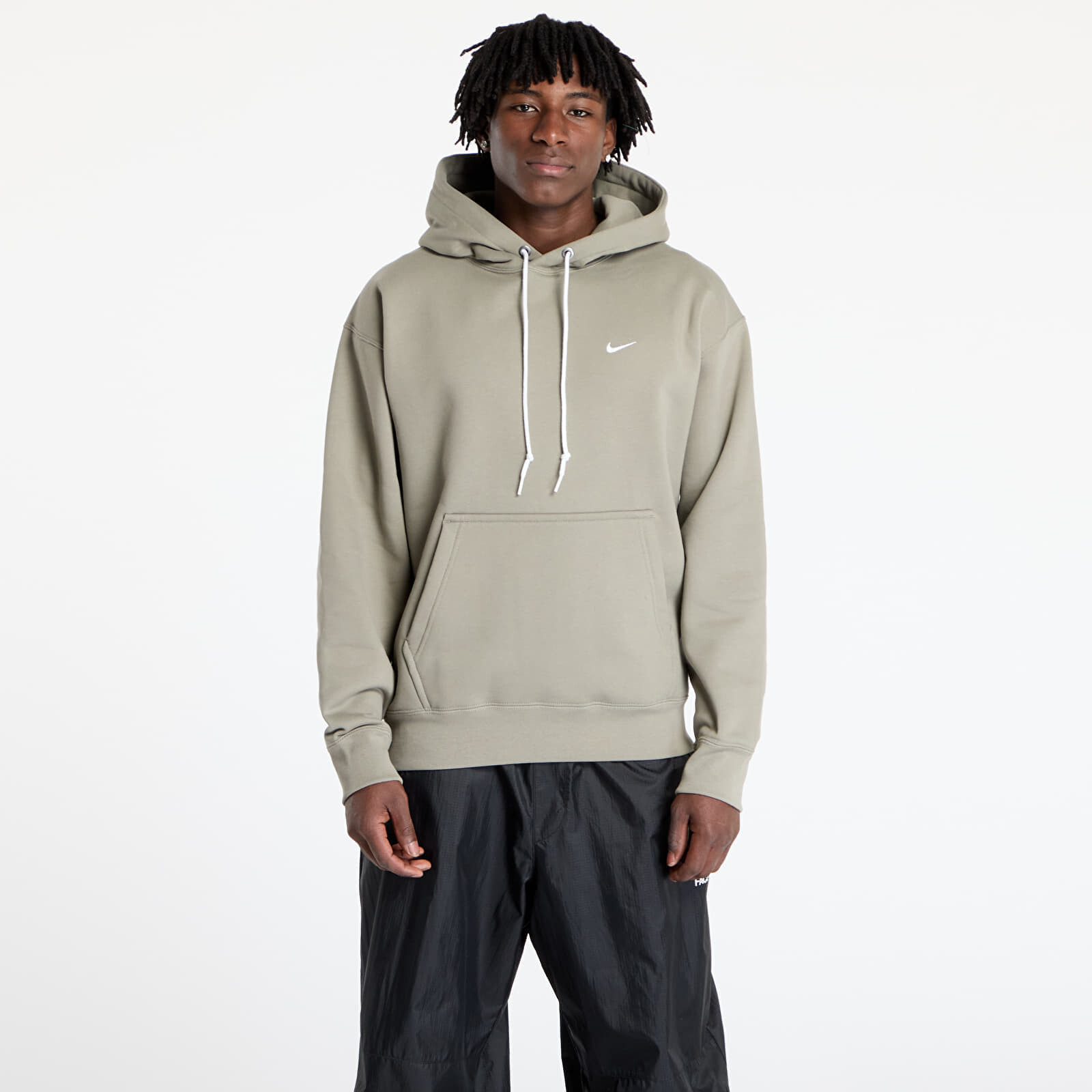 Mikina Nike M Nk Solo Swoosh Fleece Po Hoodie Light Army L