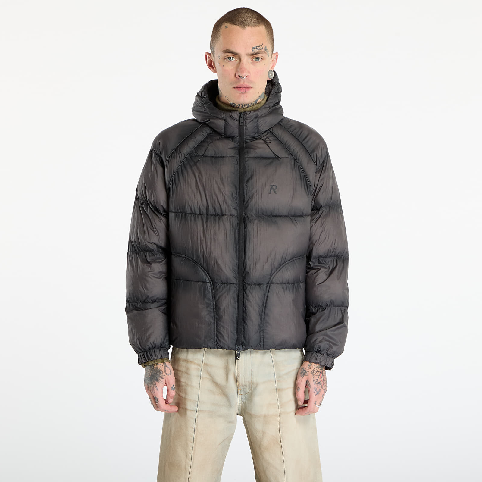 Bunda REPRESENT Translucent Hooded Puffer Washed Black S