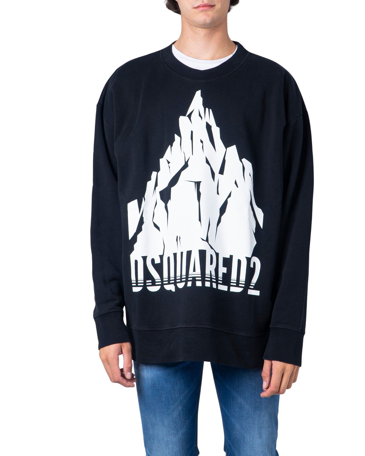 Čierna mikina Dsquared2 s potlačou