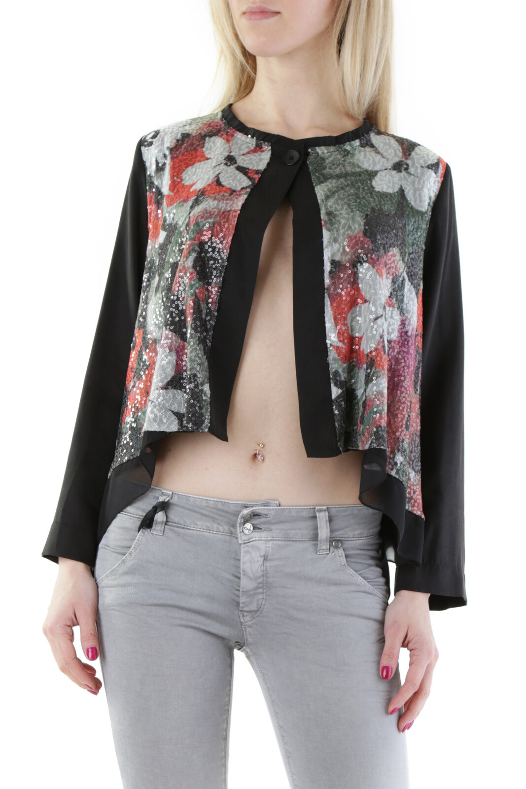 Dámska vzorovaná blúzka s dlhými rukávmi