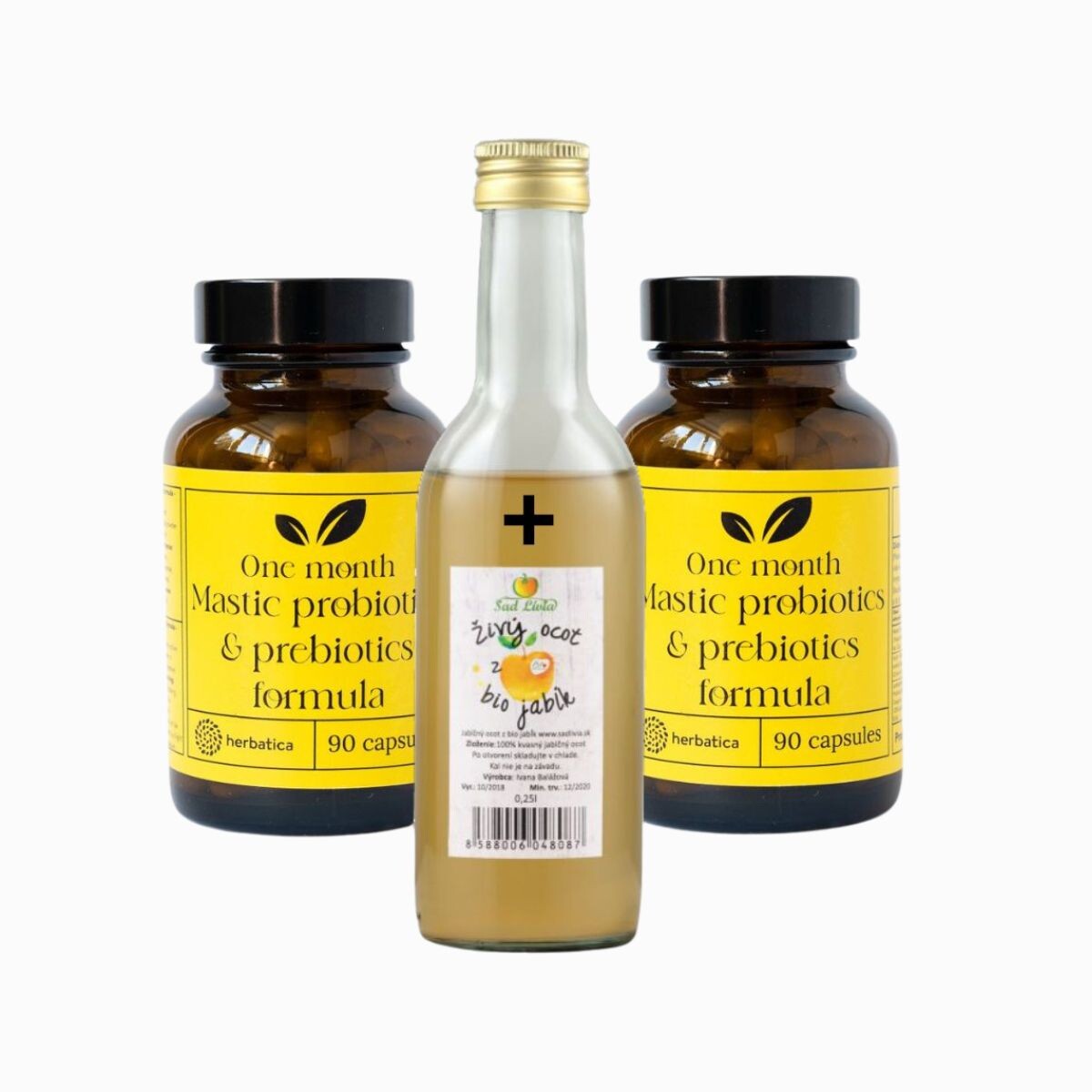 Set na podporu trávenia: 2x Masticha PROBIOTICS & PREBIOTICS + jablčný ocot zdarma- Herbatica