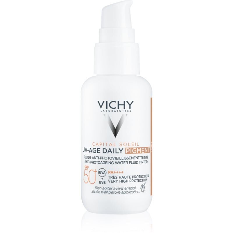 Vichy Capital Soleil Daily SPF50+ ochranný tónovaný fluid na tvár SPF 50+ odtieň Light 40 ml