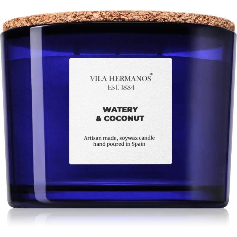 Vila Hermanos Apothecary Cobalt Blue Watery & Coconut vonná sviečka 350 g
