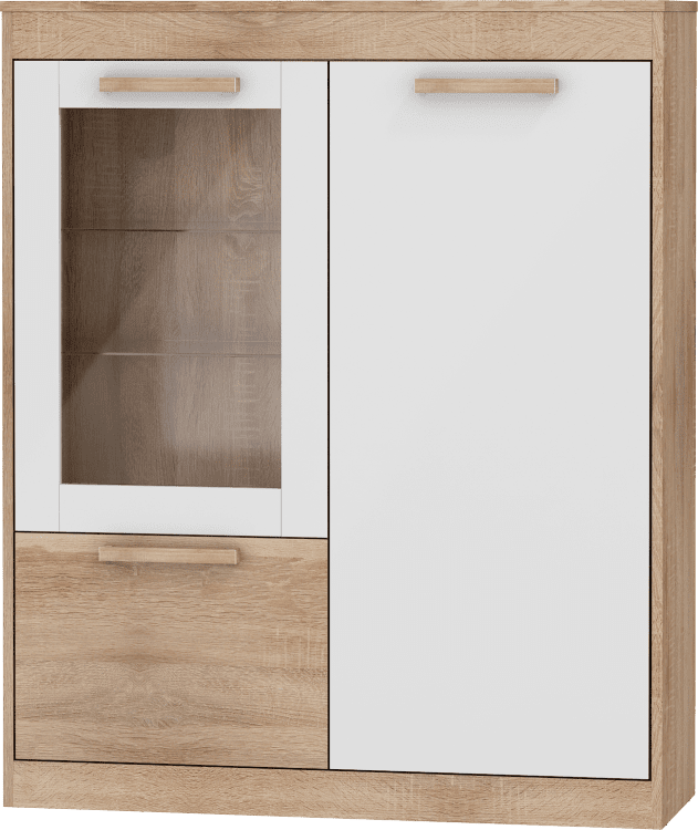 ArtCross Skrinka MAXIMUS MXS-27 Farba: Dub sonoma svetlý / biely lesk