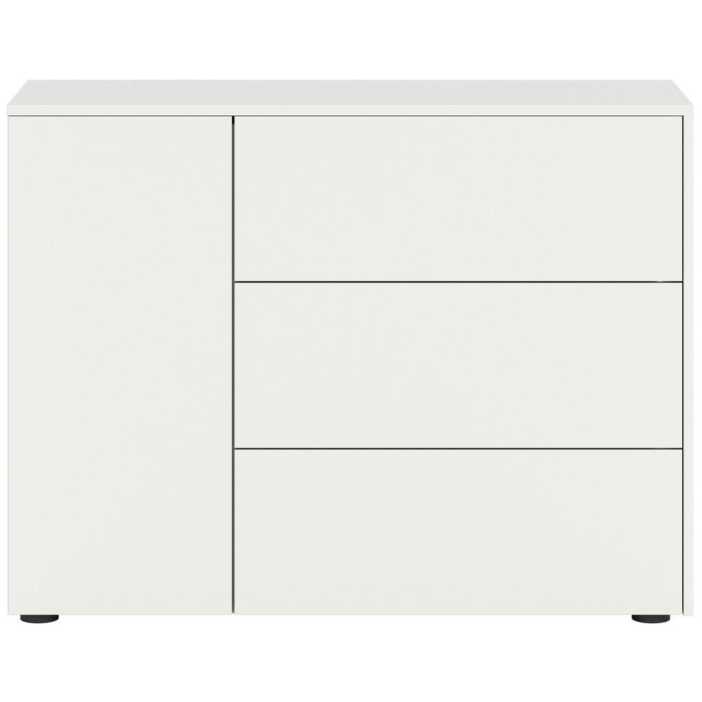 MID.YOU ŠIROKÁ KOMODA, biela, 105/80/37 cm