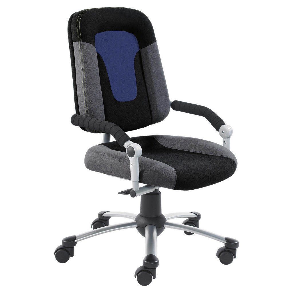 Stylife OTOČNÁ STOLIČKA PRE MLÁDEŽ, antracitová, modrá, čierna