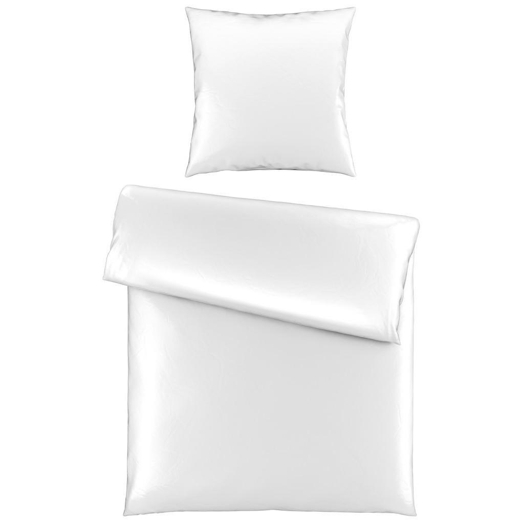Novel POSTEĽNÁ BIELIZEŇ, satén, biela, 155/220 cm