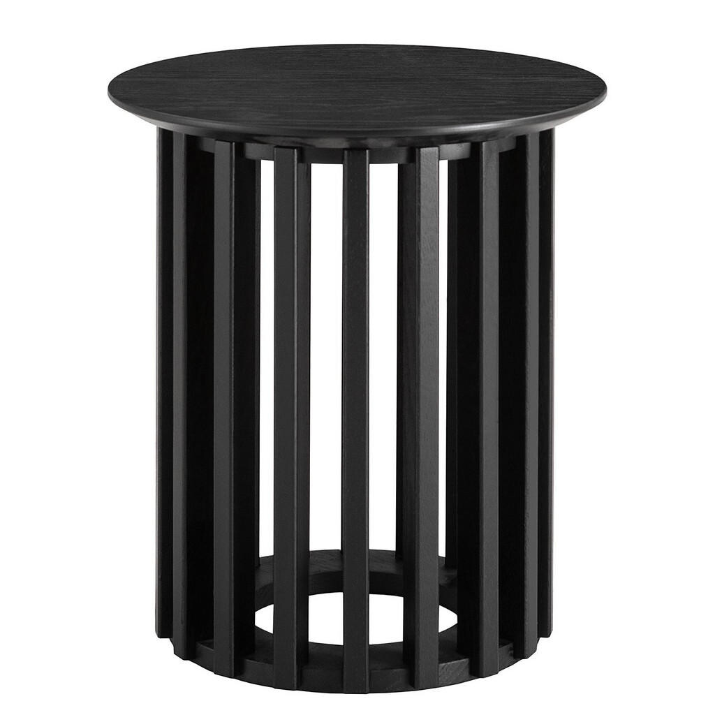 home24 PRÍRUČNÝ STOLÍK, dub, čierna