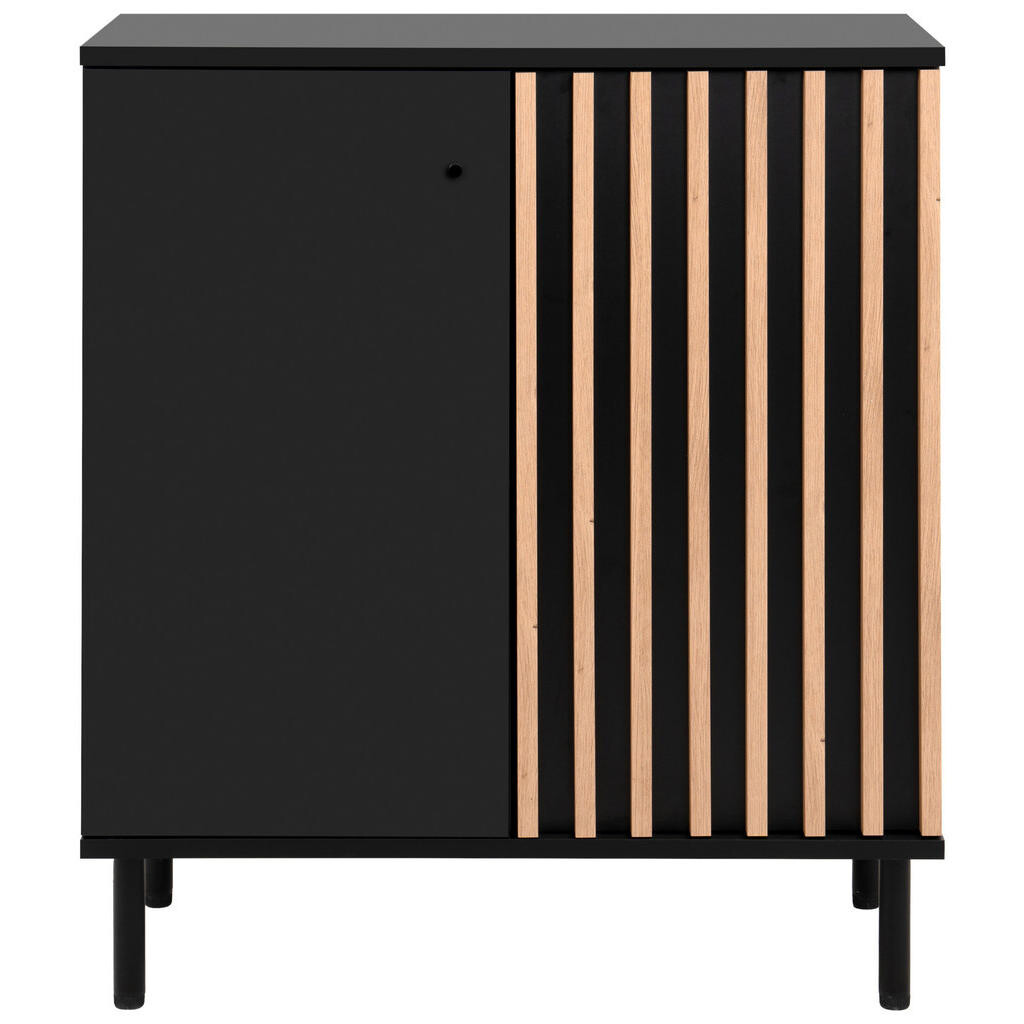 Livetastic KOMODA, dub artisan, čierna, 80/90/40 cm