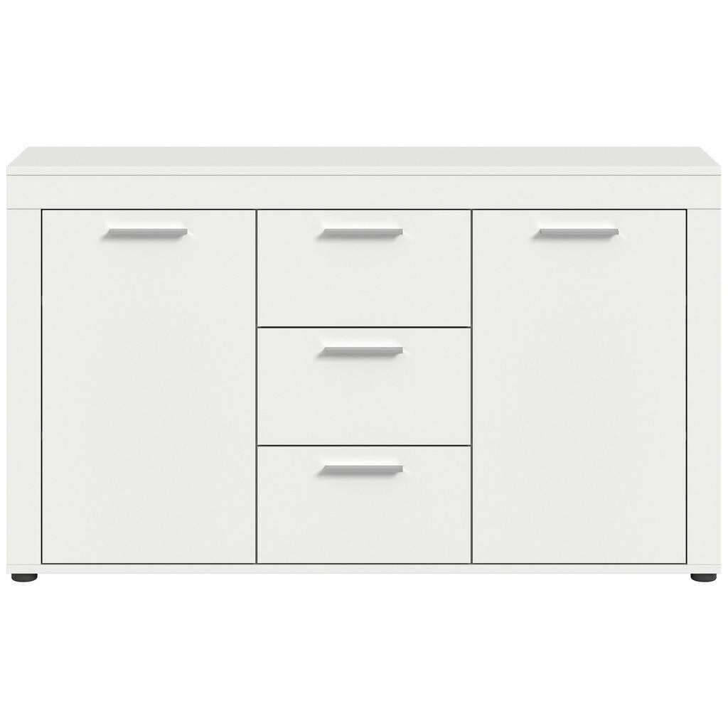 MID.YOU ŠIROKÁ KOMODA, biela, 125/80/35 cm