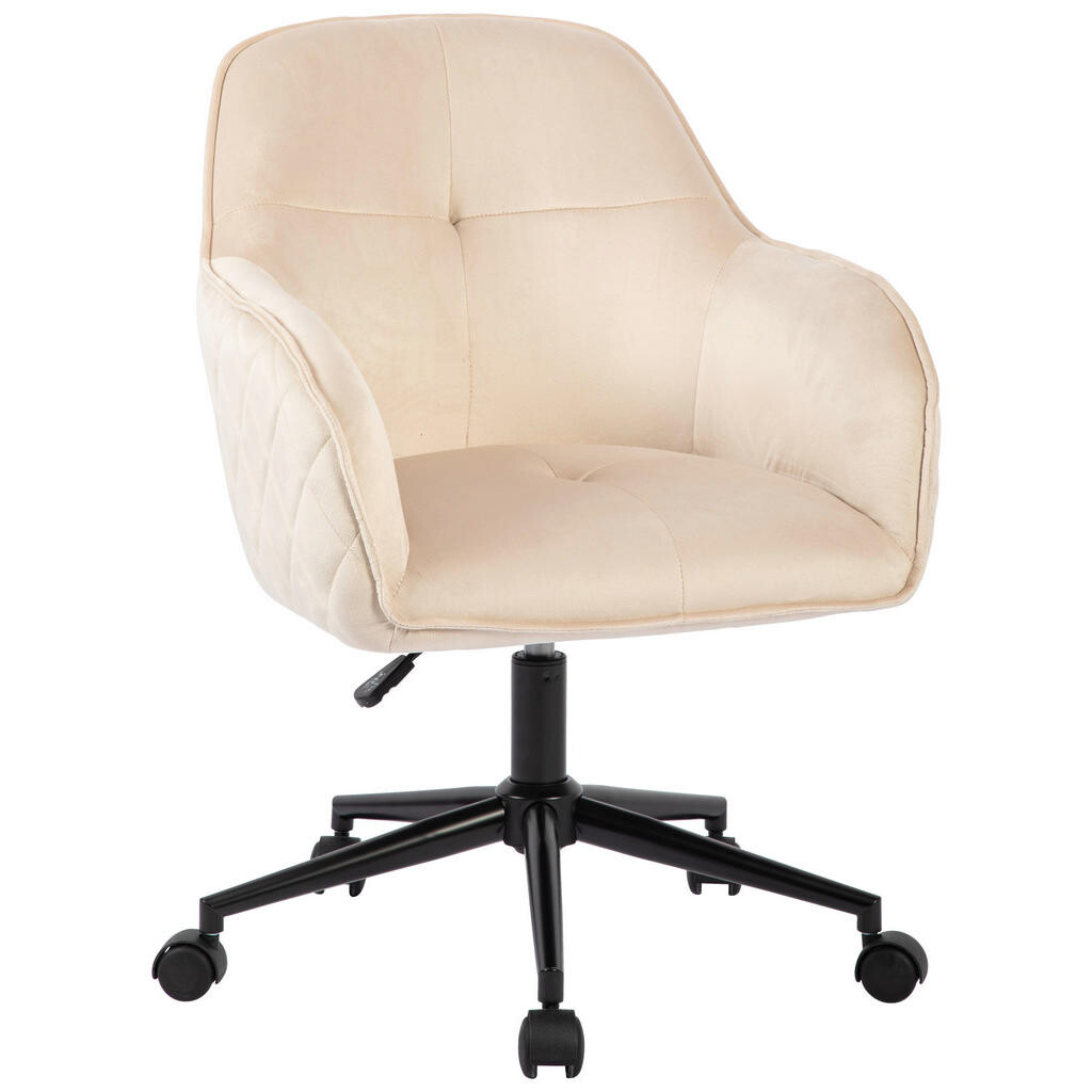 MID.YOU OTOČNÁ STOLIČKA, zamat, čierna, béžová