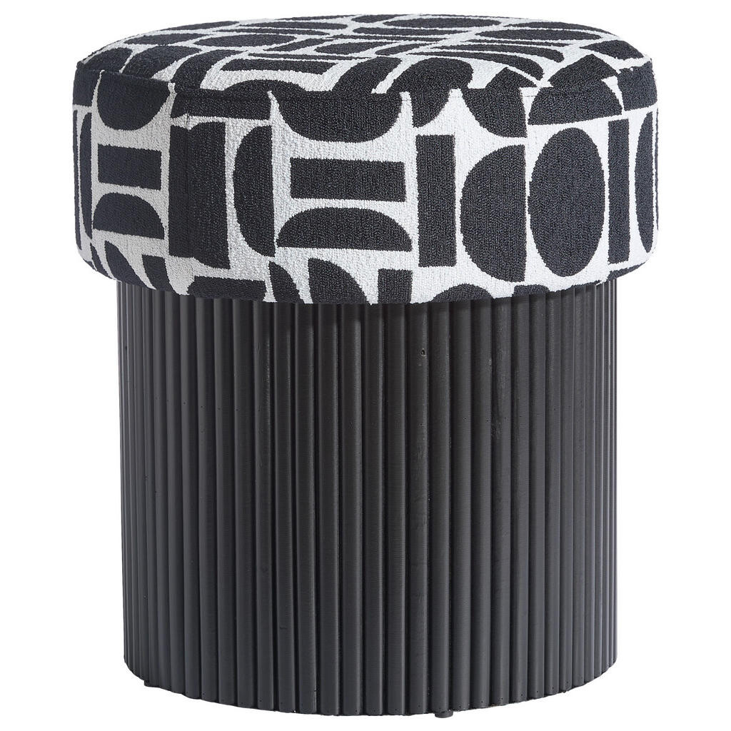 MID.YOU TABURETKA, textil, kompozitné drevo, 40/43/40 cm