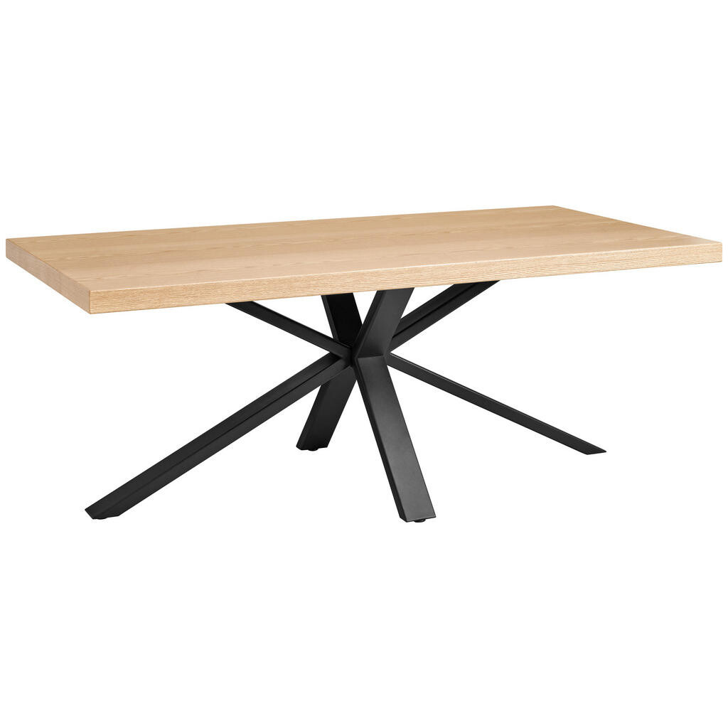 MID.YOU JEDÁLENSKÝ STÔL, dub, prírodná farba, čierna, 200/76/100 cm