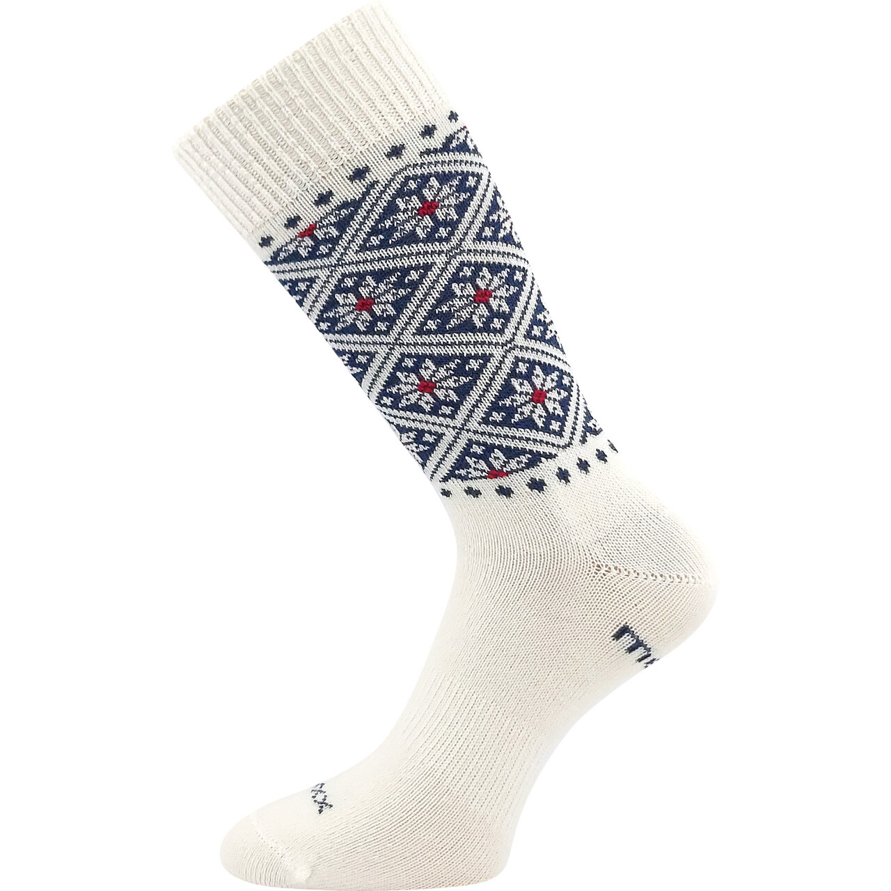 Ponožky dámske silné z merino as iónmi striebra Voxx Nordkapp - biele-modré, 39-42