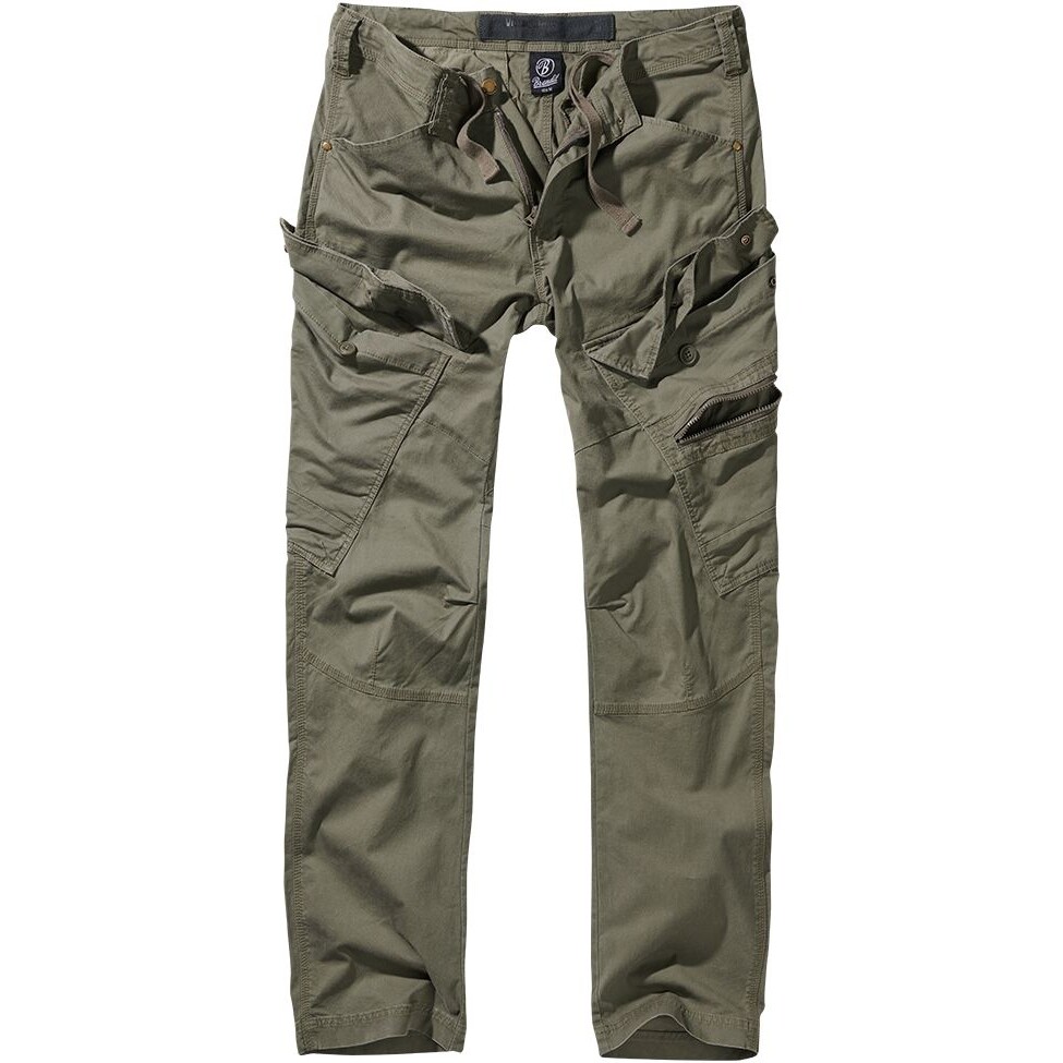 Nohavice Brandit Adven Slim Fit - olivové, M