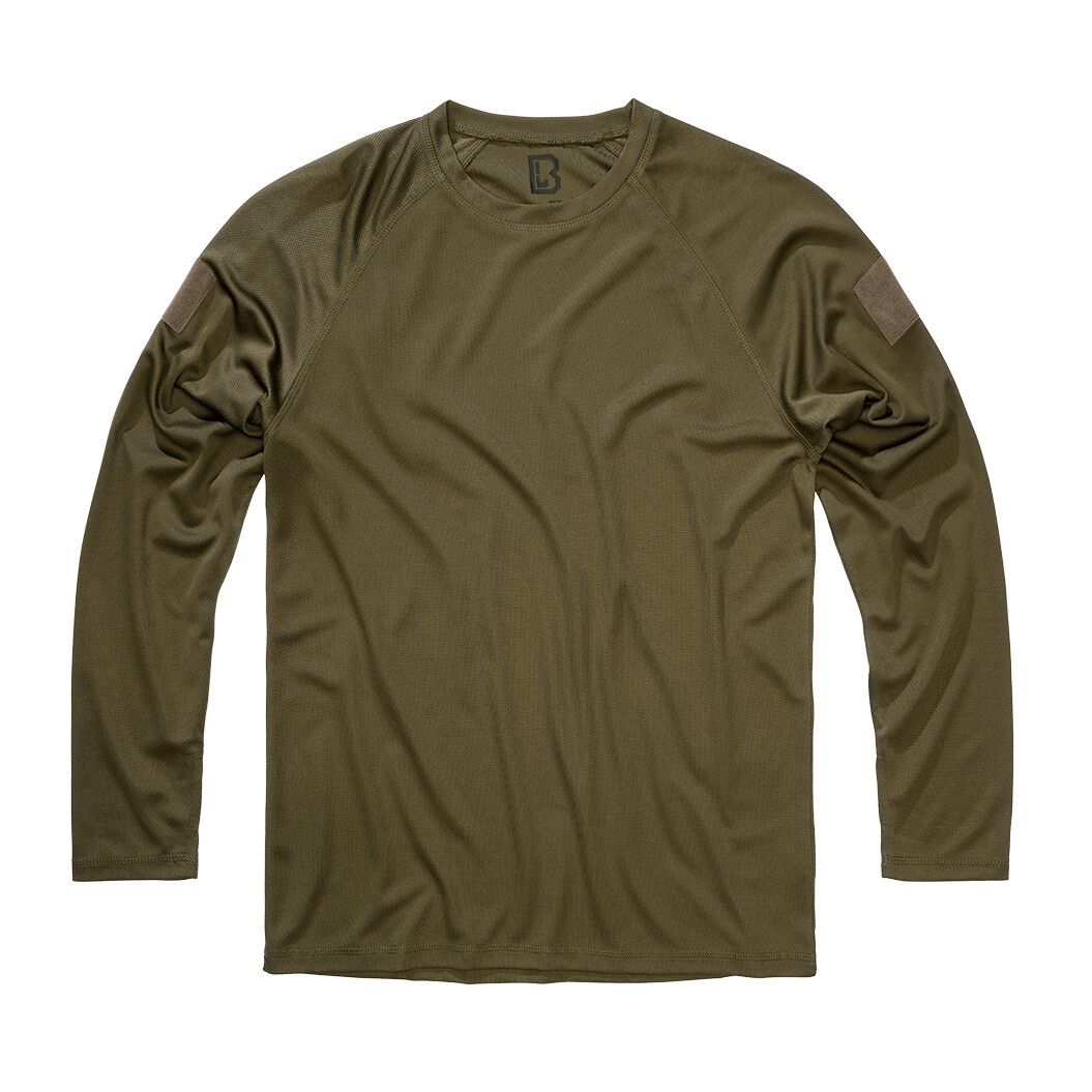 Tričko Brandit Quickdry Long - olivové, L