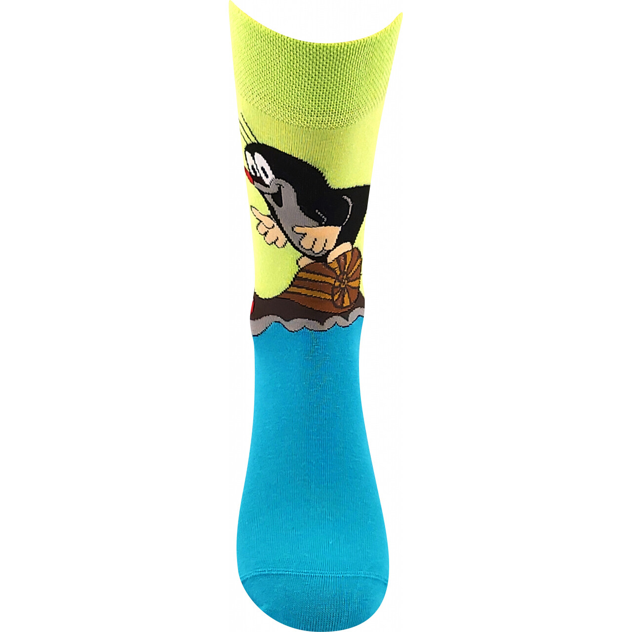 Ponožky s krtkom Boma KR 211 - zelené-modré, 35-38