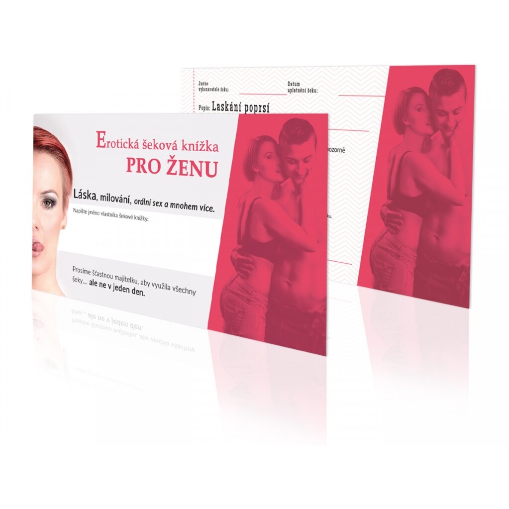 Erotická šeková knižka pre ženu - farebná