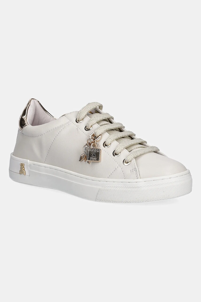 Detské kožené tenisky Patrizia Pepe béžová farba, PPJ900