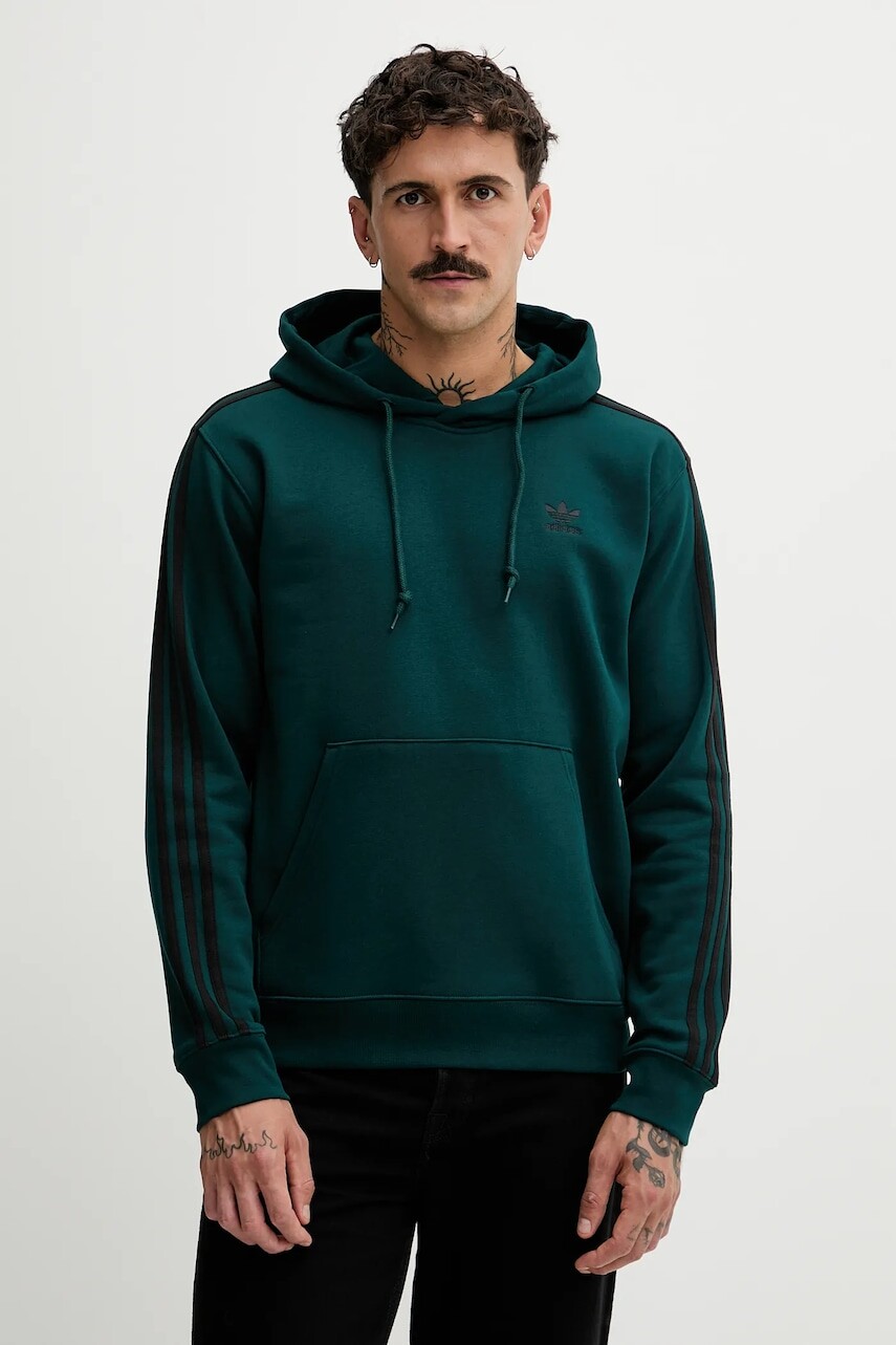Mikina adidas Originals 3-Stripes s kapucňou, s nášivkou, JY1378