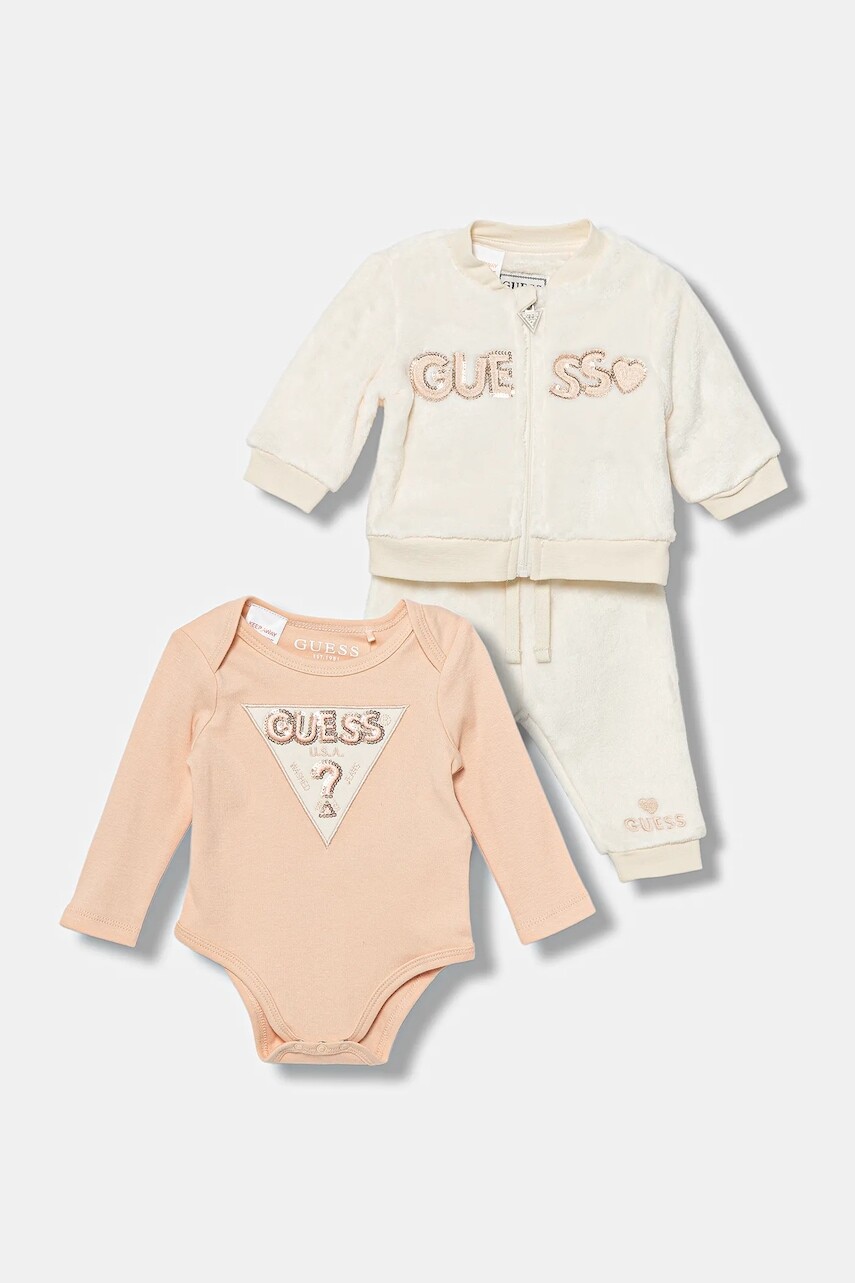 Tepláková súprava pre bábätká Guess béžová farba, S5BG05 WFRS0
