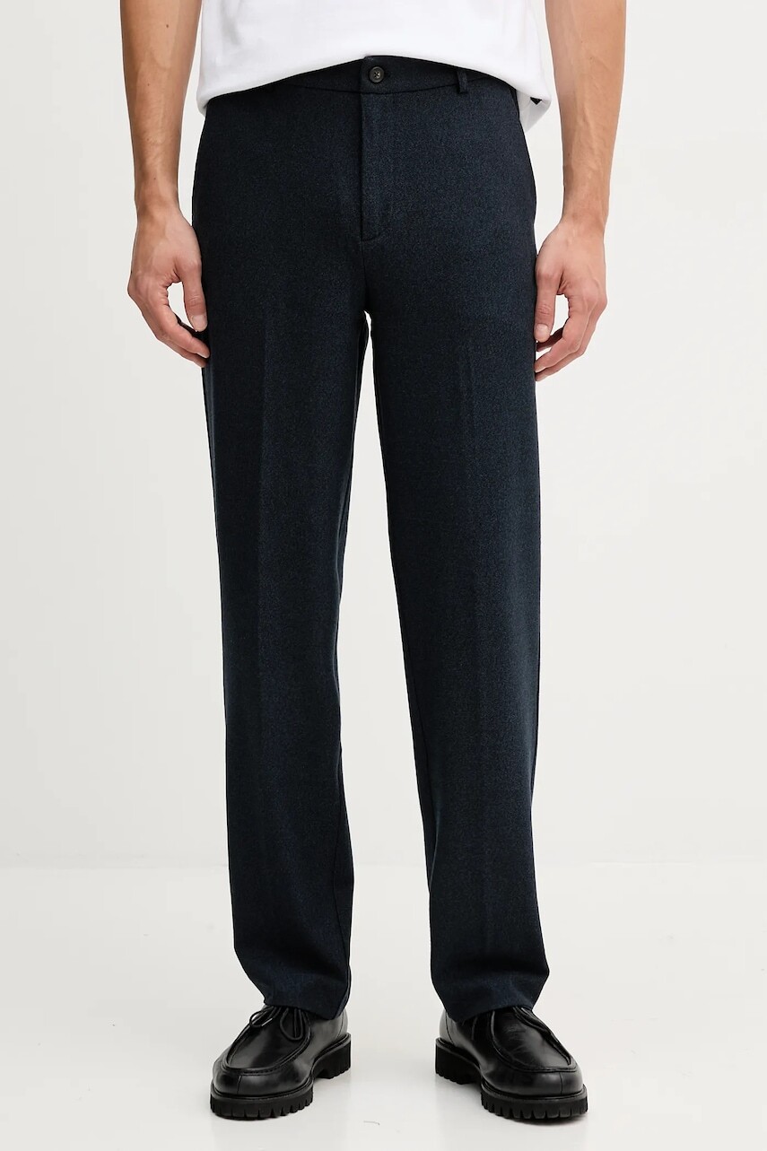 Nohavice Lindbergh tmavomodrá farba, rovný strih, 30.001052