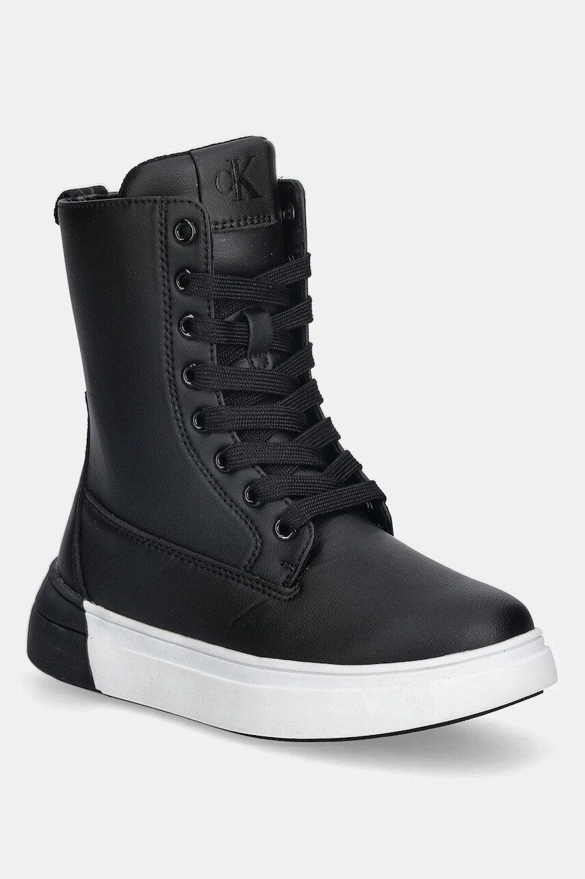 Detské tenisky Calvin Klein Jeans čierna farba, V3X5-83168