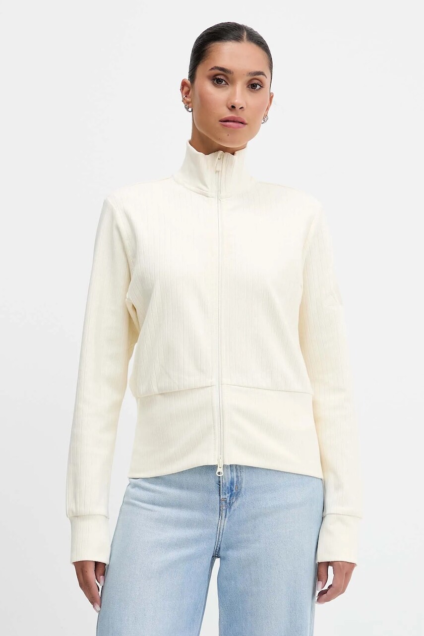 Mikina adidas All Szn Winterized béžová farba, jednofarebná, JW7434